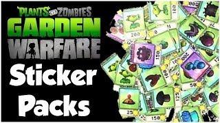 Plants vs. Zombies Garden Warfare - Sticker Pack Opening!! Sticker Book Guide!! (Xbox One 1080p HD)