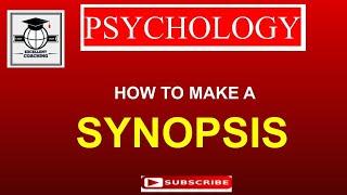 M.A IGNOU|PSYCHOLOGY|HOW TO MAKE A SYNOPSIS|SYNOPSIS|M.A