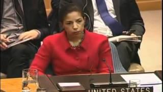 Susan Rice vs Bashar Ja'afari (UN meeting, 4th February 2012: resolution against Syria)