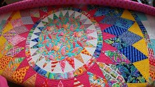 Quilting this beautiful CatNip Quilt By Free Spirit with Tula Pink Fabrics | Free Motion & Robotics