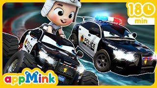  Police Car Songs! Heroes in Action!  #appmink #nurseryrhymes #kidssong #cartoon #kids