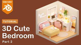 3D Isometric Bedroom | Blender Tutorial for Beginners | Part 2
