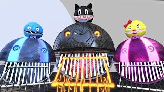 PACMAN AND MS PACMAN VS CARTOON CAT VS ROBOT PACMAN