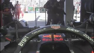 Max Verstappen retires after his rear brakes catches on fire at the Australian Grand Prix
