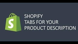 Shopify Development: Product Description Tabs