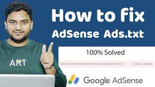How To Fix ads txt file Error | Earning At Risk Google Adsense