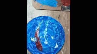 Koi carps oil painting impasto MariLaNsArt