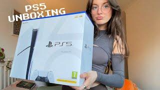 ASMR Unboxing my new PS5 (box tapping, scratching, camera tapping)