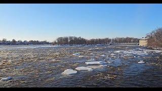 First Vlog Getting Out Of Snow Bank & Walking In The Old Scenic Terrebonne City