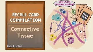 Connective Tissue Recall Card Compilation | Histology | Byte Size Med Recall Cards