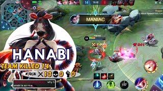 TOP GLOBAL HANABI - TEAM KILLED 14 - HANABI KILLED 13! MANIAC! S19 SOLO RANK