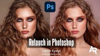 Beauty Photo Retouching in Photoshop. Frequency Separation, Dodge and burn Viktor Kyslyi