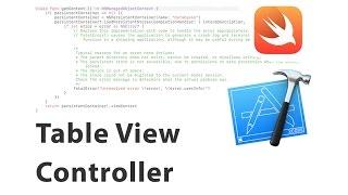 iOS UITableViewController in Swift using Xcode 8