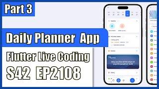 [Flutter] Flutter Live Coding EP2108 (Daily Planner App UI Part 3)