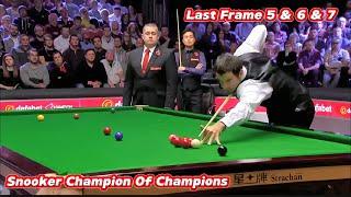 Snooker Champion Of Champions Ronnie O’Sullivan VS Marco Fu ( Last Frame 5 & 6 & 7 )