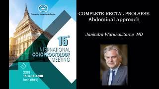 COMPLETE RECTAL PROLAPSE - Abdominal Approach - Prof Andrè D'Hoore @ #IMOC2018