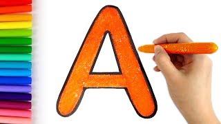 Learn Alphabet A to Z coloring and drawing | English Phonics for Kids | Learn Colors for kids