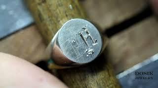 도시크 주얼리 제작 과정 - 핸드 인그레이빙 인장 반지 - hand engraving signet ring - DOSIK jewelry