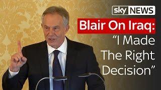 Tony Blair Responds To The Iraq Inquiry In Full