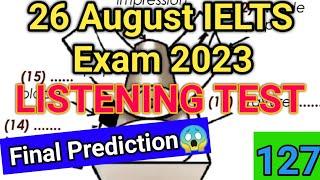 26 August IELTS Exam 2023 Listening Test 2023 With Answers Please Do it Before Real Exam
