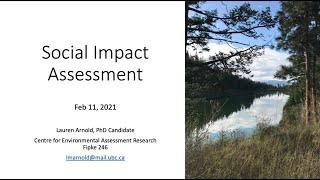 Lecture 10   Social Impact Assessment