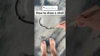 Using only a Stick to draw your comments?! #howtodraw #art #skull #artcommunity