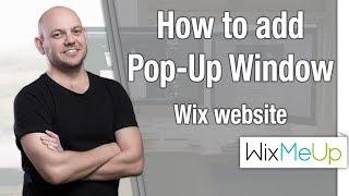 How to add a Pop-Up window to your Wix website