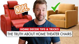 The TRUTH About HOME THEATER Chairs!  Home Theater Furniture Ideas