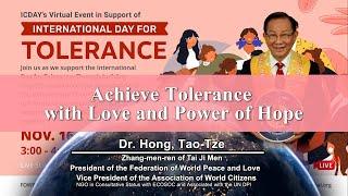 Dr. Hong Speech | International Day of Tolerance | 11-16-2024