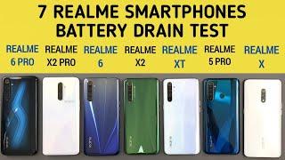 Realme 6 Pro / 6 vs Realme X2 Pro vs Realme X2 vs Realme XT / X vs Realme 5 Pro Battery Drain Test