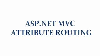 Attribute Routing - ASP.NET MVC Tutorials