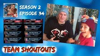 WWE SuperCard Season 2 #34 - Ninja Boy KOTR and BadLadDad Team shoutouts