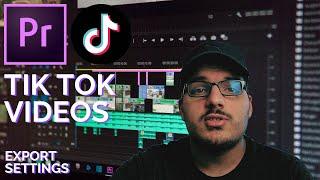 How to EXPORT high quality VIDEOS FOR TIKTOK | Using Premiere Pro