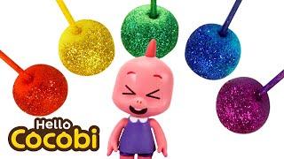 Let's Make Glitter Play Doh Lollipop | Color Videos For Kids | Hello Cocobi