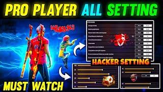 Free Fire All Pro Settings | 2023 Headshot Setting | Ff Pro Player Setting | Sensitivity Setting