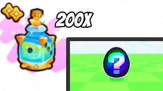 I used 200 1,000,000% Luck Boosts in the NEW Pet Simulator RNG Game using 20 Accounts! (Pet GO!)