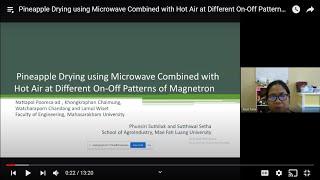 Pineapple Drying using Microwave Combined with Hot Air at Different On-Off Patterns of Magnetron