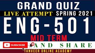 ENG501 Mid Term Grand Quiz Spring 2021 | ENG501 – Grand Quiz Mid Term