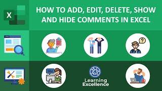 How To Add, Edit, Delete, Show and Hide Comments in Microsoft Excel