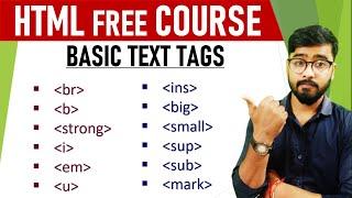 HTML Text Tags | HTML Course for beginners in [Hindi] | by Rahul Chaudhary