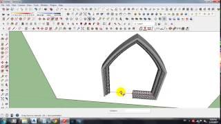 How to  make Gothic Arch Window in sketchup