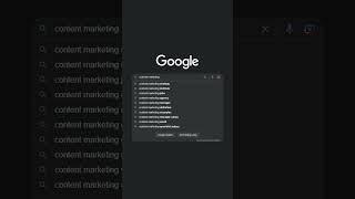 Google Autosuggest: The Secret Weapon for Creative Content Ideas #shorts