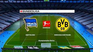 Hertha BSC vs Borussia Dortmund | Olympiastadion | 2020-21 Bundesliga | PES 2021