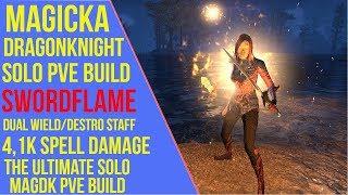 ESO Magicka Dragonknight Solo PVE Build - Swordflame - Ultimate MagDK Solo Build (Greymoor)