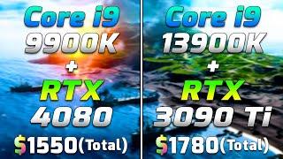 Core i9 9900K + RTX 4080 vs Core i9 13900K + RTX 3090 Ti | Which is More Value for Money?