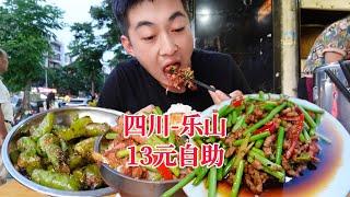 13元现炒自助~锅气味超足超下饭！肉量满满！小伙吃了四碗饭！【吃不饱的闯闯】