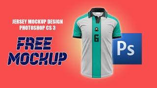 Free Mockup | Mockup jersey design using photoshop