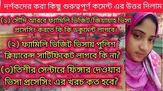 সৌদি আরব ফ্যামিলি ভিজিট/জিয়ারাহ ভিসা প্রসেসিং করতে কি কি ডকুমেন্ট লাগবে।#Saudi_visa_Processing