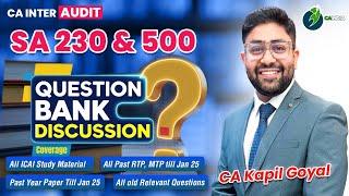 SA 230 & SA 500 Audit Documentation & Audit Evidence important Questions by CA Kapil Goyal