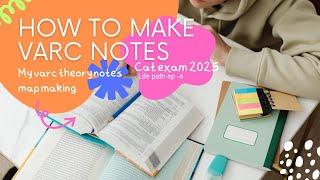 How to make varc notes? cat exam 2025  #video #vlog #strategy #lifepath-my journey